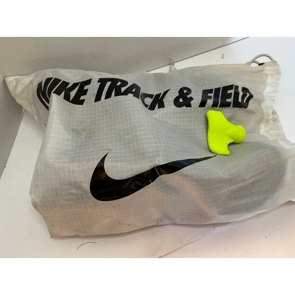 Nike Track and Field Racing Spikes Black Silver Mesh Cleats with Bag and Tool 12